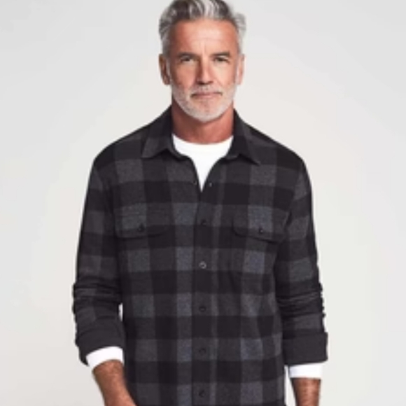 Faherty Men's Black Buffalo Plaid Legends Sweater Shirt Size XL - Picture 2 of 7